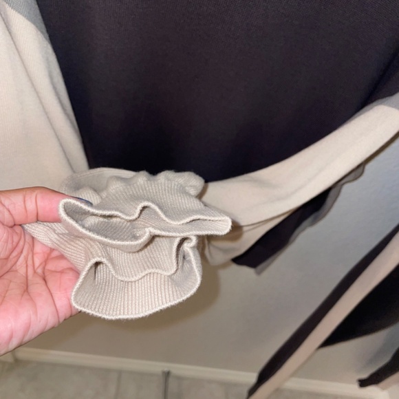 MONROW Color Block Gray/Tan Two-Piece Knit Jogger Set Size S/M - Picture 7 of 15